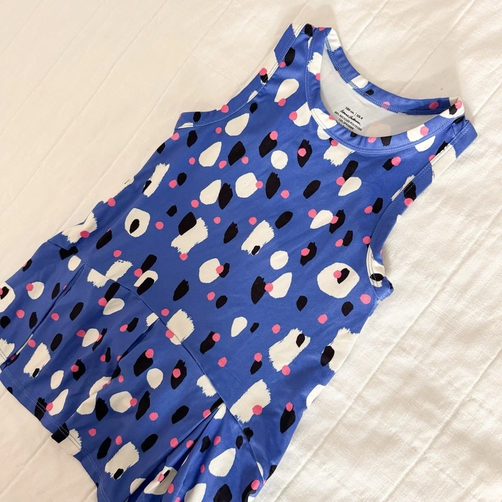 Hanna Andersson‎ Girls Active MadeForSun UV Dress Drop Waist Size 4 100